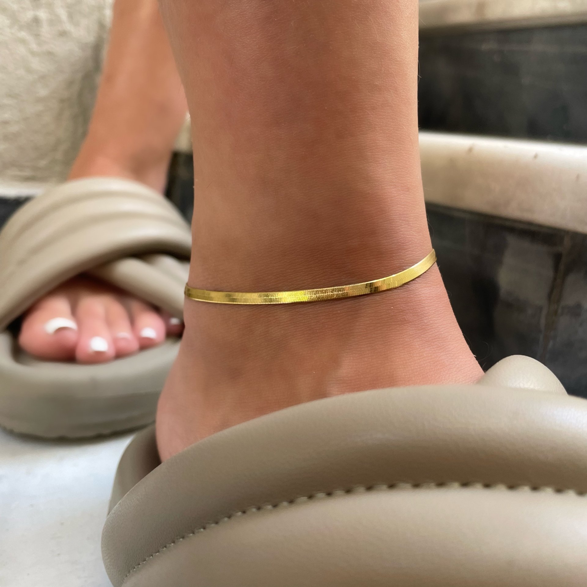 925 Ayar Gümüş Zincir Halhal Kylie