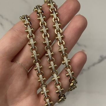 İthal Taş Detaylı Tasarım Zincir Bileklik Elara