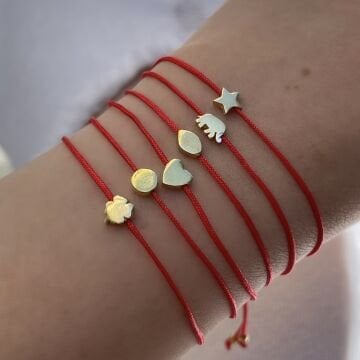 925 Ayar Gümüş Kırmızı İpli Bileklikler Şanslarım