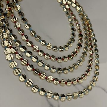 Pullu Renkli Taşlı Kolye