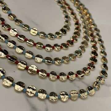 Pullu Renkli Taşlı Kolye