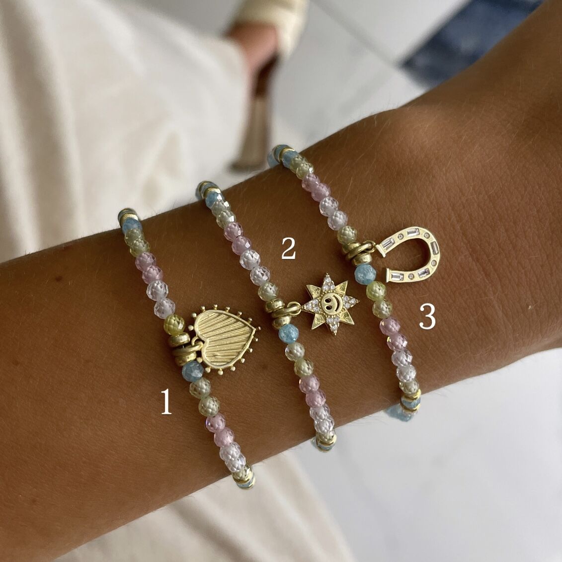 925 Ayar Gümüş İthal Morganite Taşlı Tasarım Bileklik