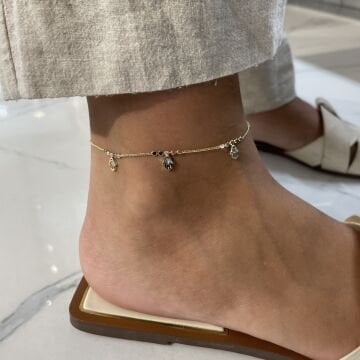 İthal Taşlı Fatma Ana Eli Tasarımlı Halhal