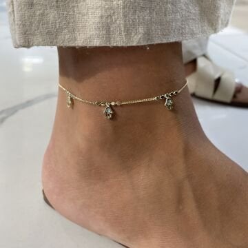 İthal Taşlı Fatma Ana Eli Tasarımlı Halhal