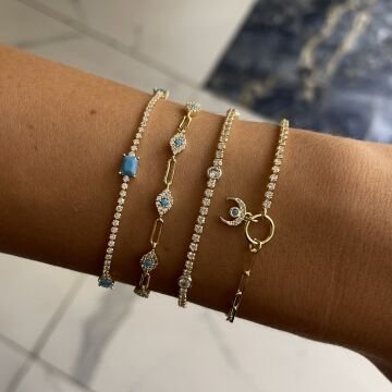 İthal Turkuaz Taşlı Su Yolu Serisi Rivera