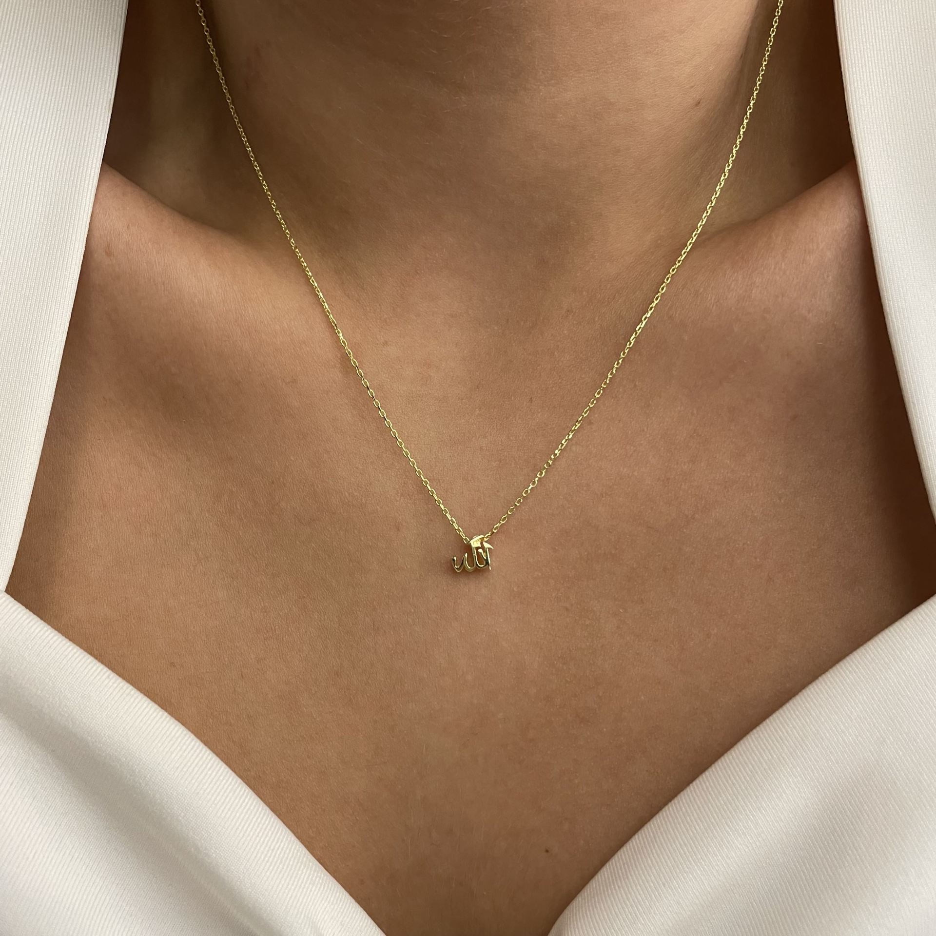 925 Ayar Gümüş Kolye Allah