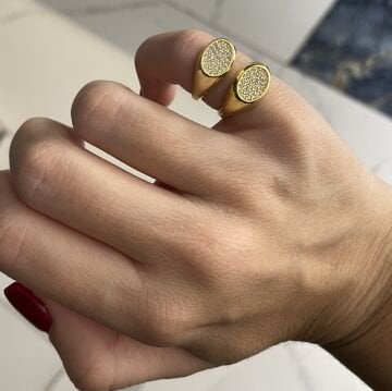 925 Ayar Gümüş İthal Taşlı Serçe Parmak Yüzük Novara