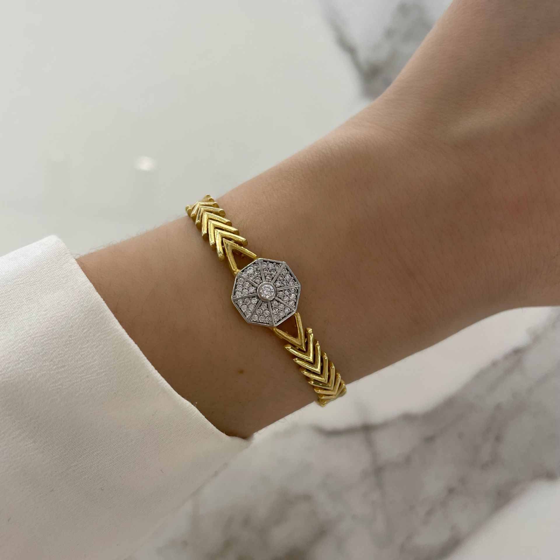 925 Ayar Gümüş Altın Modeli Pars Bileklik Pars