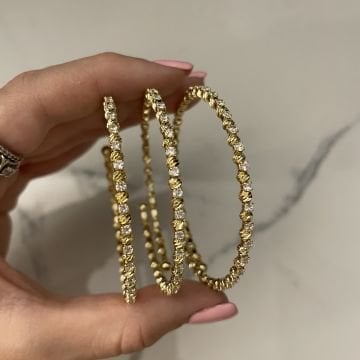 İthal Dorika Taşlı Kelepçe Bileklik Gravel