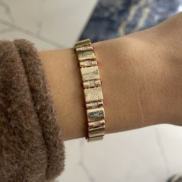 İthal Yakut Taş Detaylı Tasarım Bileklik