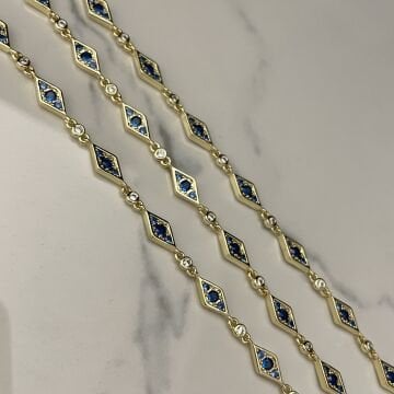 İthal Mavi Taşlı Göz Tasarım Bileklik