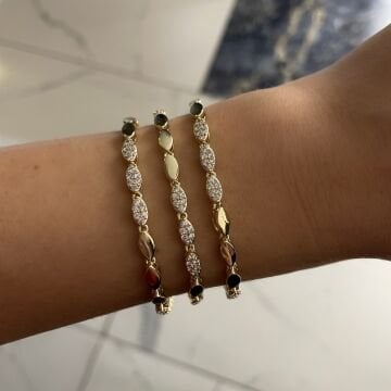 İthal Taşlı Tasarım Bileklik