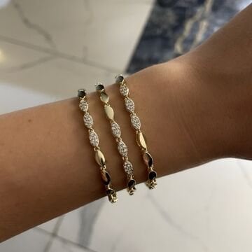 İthal Taşlı Tasarım Bileklik