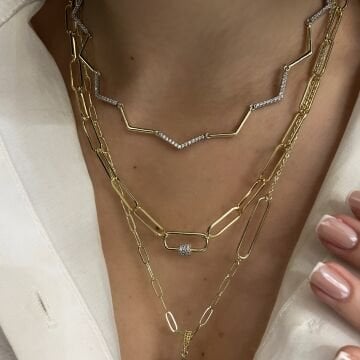 İthal Taşlı Ataç Tasarım Kolye