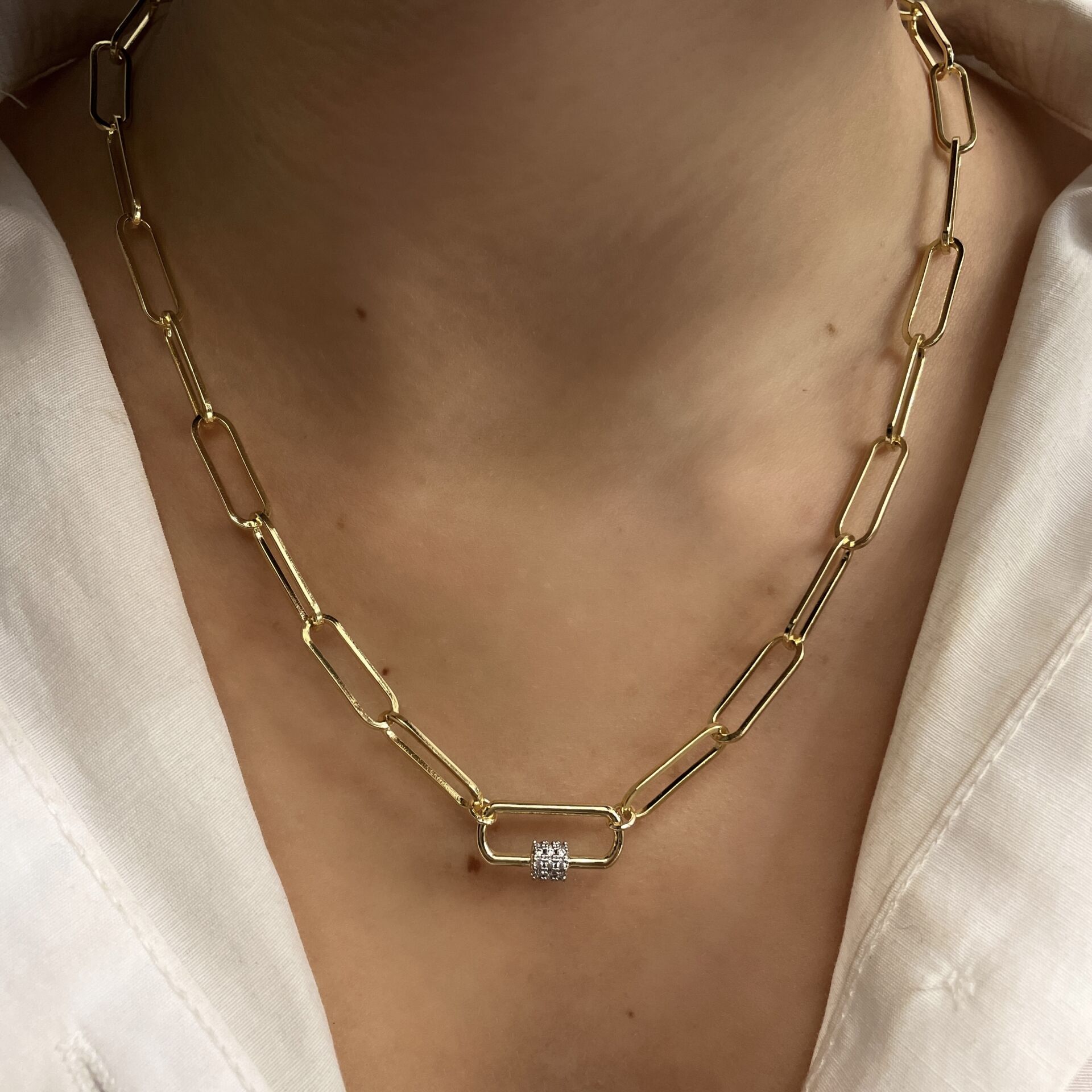 İthal Taşlı Ataç Tasarım Kolye