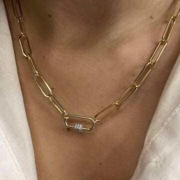 İthal Taşlı Ataç Tasarım Kolye