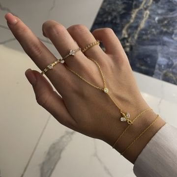 925 Ayar Gümüş İthal Taş Detaylı Minimal Arı Şahmeran Mini Arı