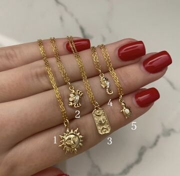 925 Ayar Gümüş Figürlü Minimal Kolye