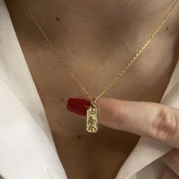 925 Ayar Gümüş Figürlü Minimal Kolye