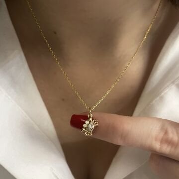 925 Ayar Gümüş Figürlü Minimal Kolye