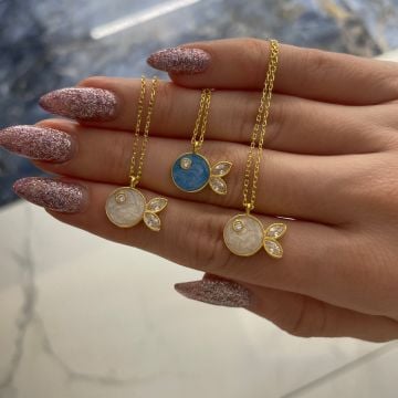 925 Ayar Gümüş Mineli Balık Kolye Mini Balığım