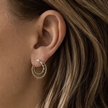 İthal Taş Detaylı Tasarım Küpe