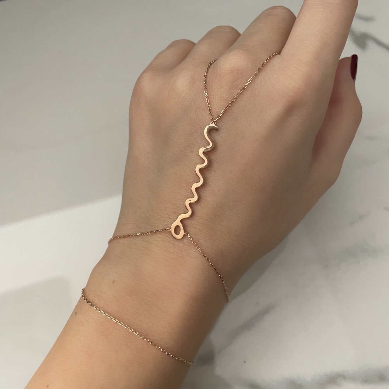 925 Ayar Gümüş Şahmeran Wave Rose