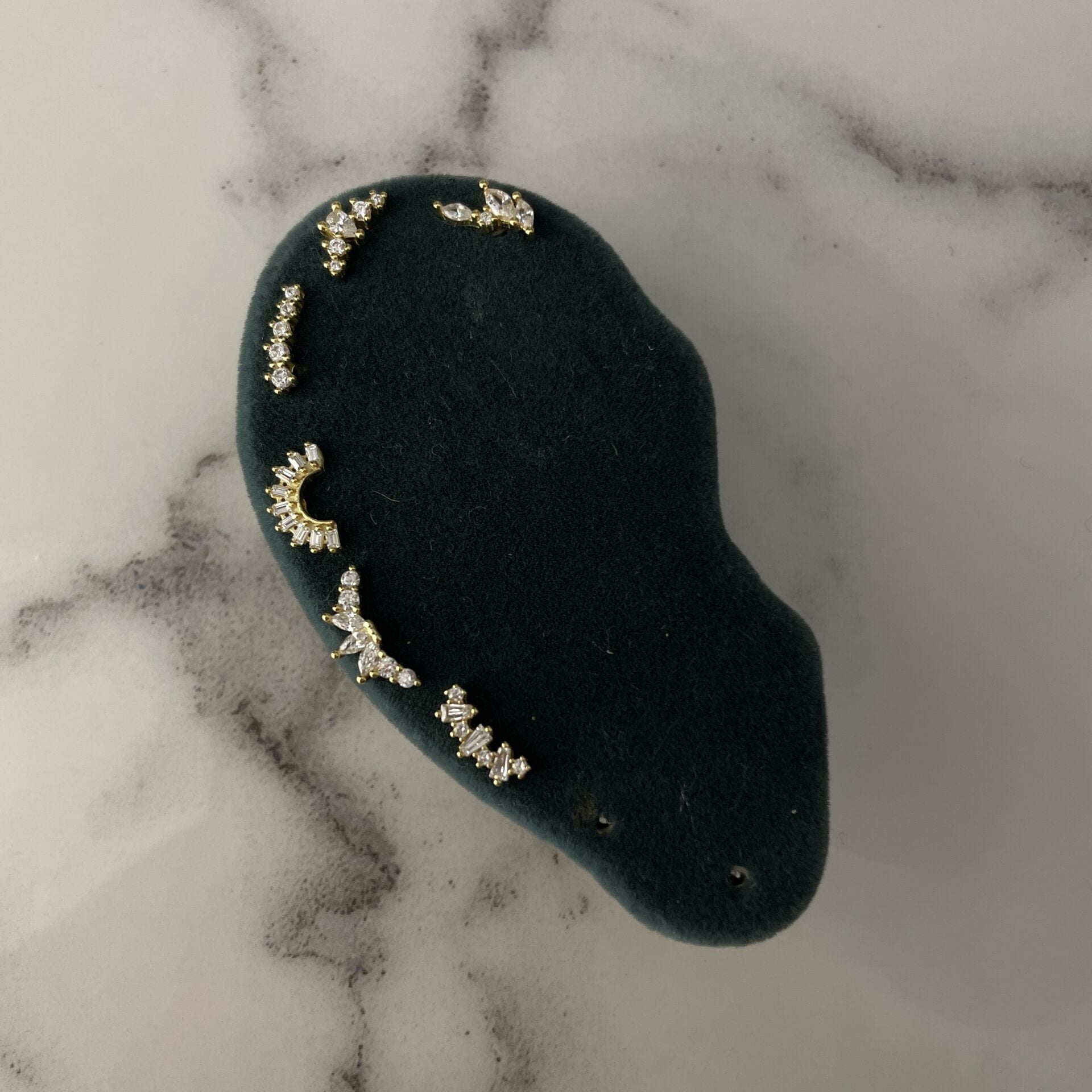 925 Ayar Gümüş Taşlı Piercing