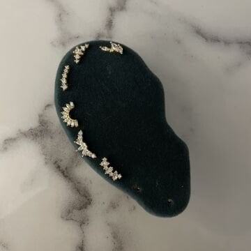 925 Ayar Gümüş Taşlı Piercing