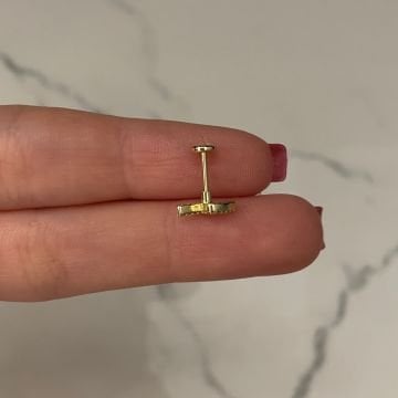 Cerrahi Çelik Taş Detaylı Piercing