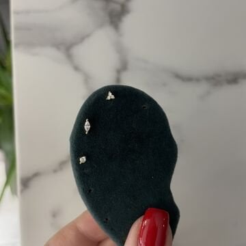 925 Ayar Gümüş Taşlı Piercing