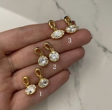 925 Ayar Gümüş İthal Taşlı Kolye Uçları