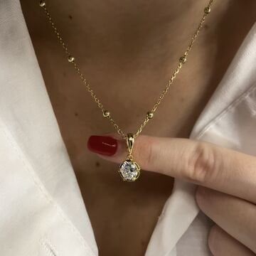 925 Ayar Gümüş İthal Taşlı Kolye Uçları