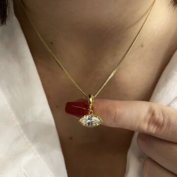 925 Ayar Gümüş İthal Taşlı Kolye Uçları