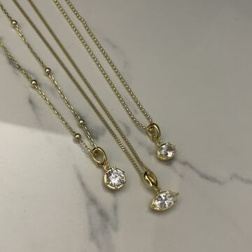 925 Ayar Gümüş İthal Taşlı Kolye Uçları