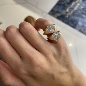 925 Ayar Gümüş İthal Taş Detaylı Yüzük