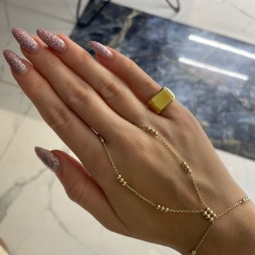 925 Ayar Gümüş Şövalye Serçe Parmak Yüzük Vera