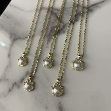 İthal Minimal İnci Kolye