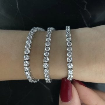 925 Ayar Gümüş Su Yolu Bileklik Romeo