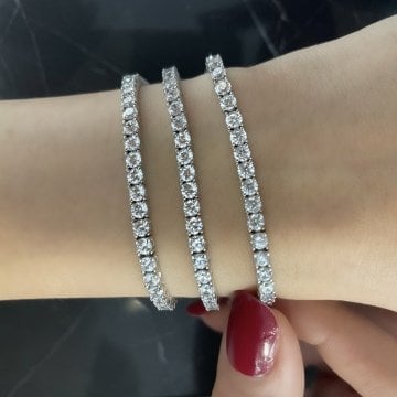 925 Ayar Gümüş Su Yolu Bileklik Juliet