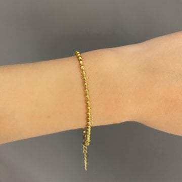 925 Ayar Gümüş Dorika Model Bileklik Daisy