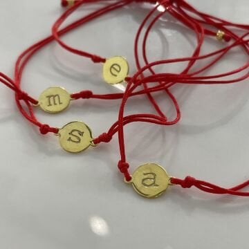 925 Ayar Gümüş Harfli İp Bileklik For You