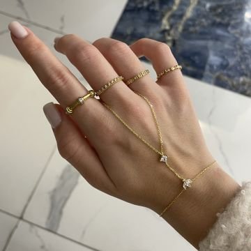 925 Ayar Gümüş Taş Detaylı Şahmeran Nia