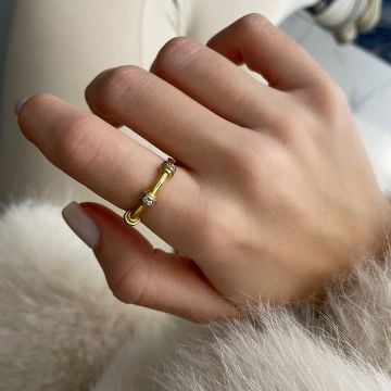 925 Ayar Gümüş İthal Taşlı Yüzük Marissa