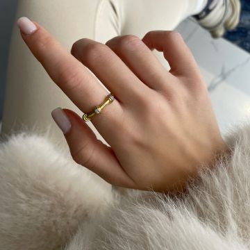 925 Ayar Gümüş İthal Taşlı Yüzük Marissa