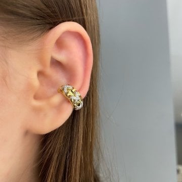 925 Ayar Gümüş Tiffany Model Sıkıştırmalı Küpe Evie