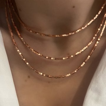 925 Ayar Gümüş Hematit Doğal Taş Kolye Champagne