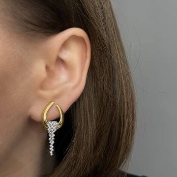 İthal Taş Detaylı Tasarım Küpe Misty