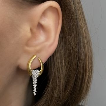 İthal Taş Detaylı Tasarım Küpe Misty