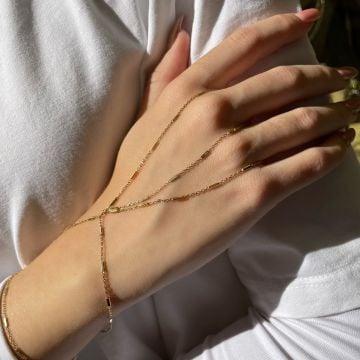 925 Ayar Gümüş Çift Parmaklı Şahmeran Sandra